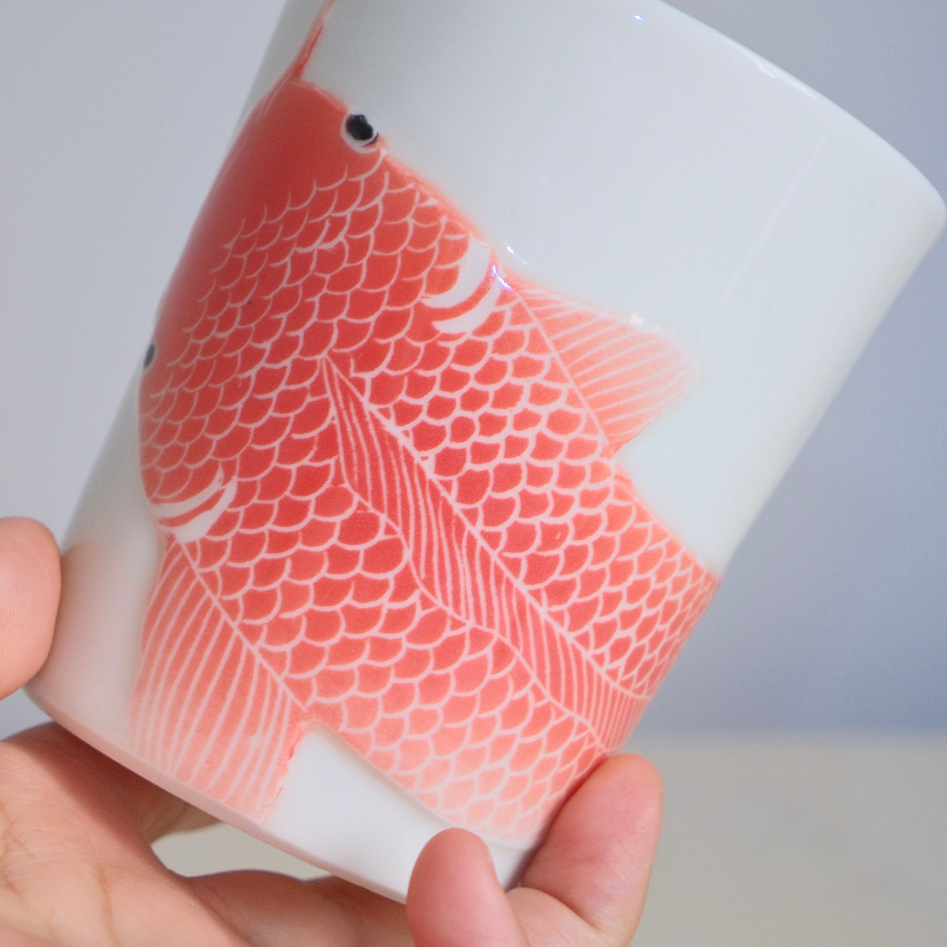 Adrift Porcelain Tumbler 023 - A lone koi 430ml