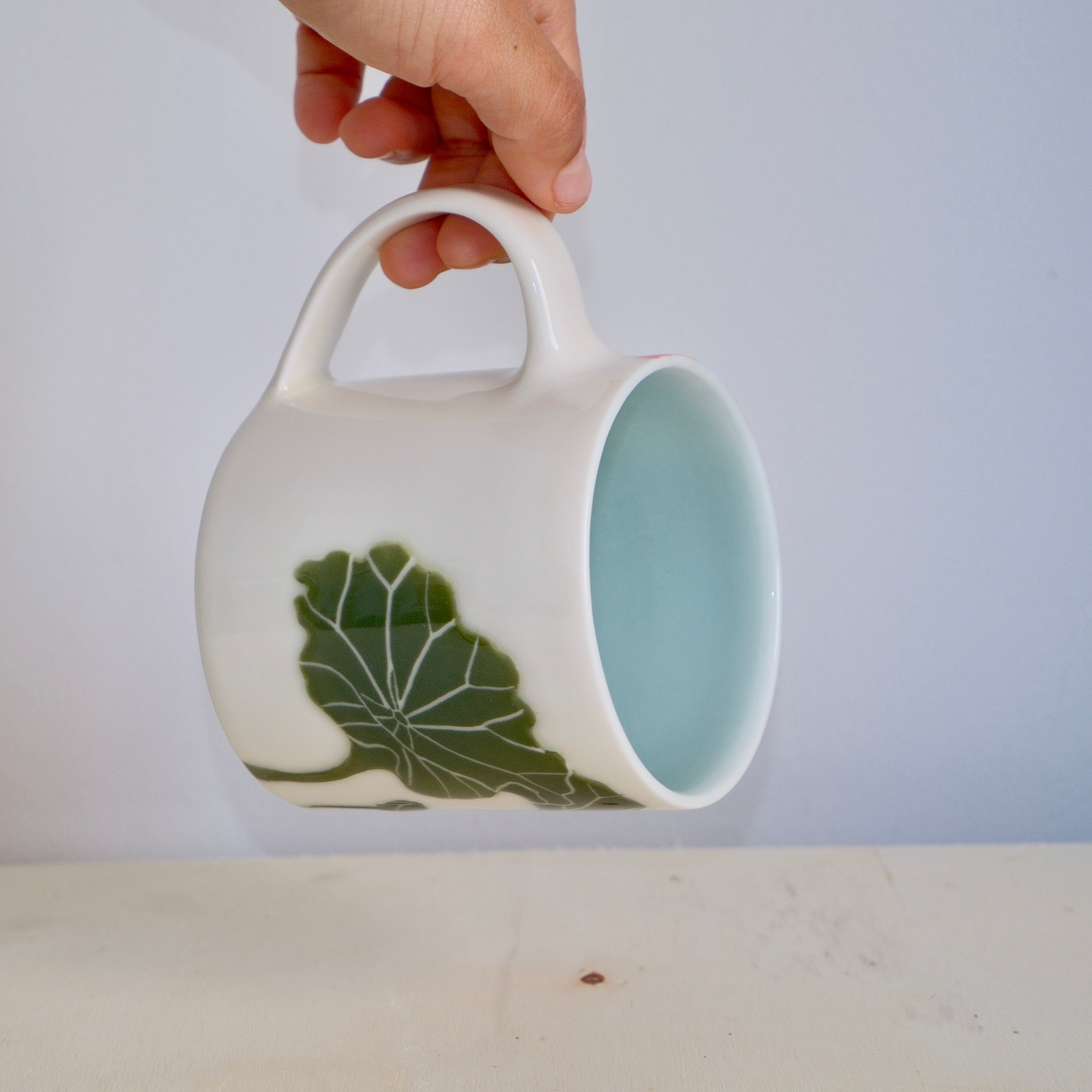 Adrift Porcelain Mug 003 - Koi & Lotus leaves 450ml