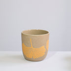 Ginkgo Leaves Buff Stoneware Cup - 300ml