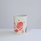 Porcelain Tumbler 005 - Red Koi & Pond Lilies 340ml