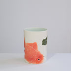Porcelain Tumbler 010 - A Goldfish & Pond Lilies 350ml