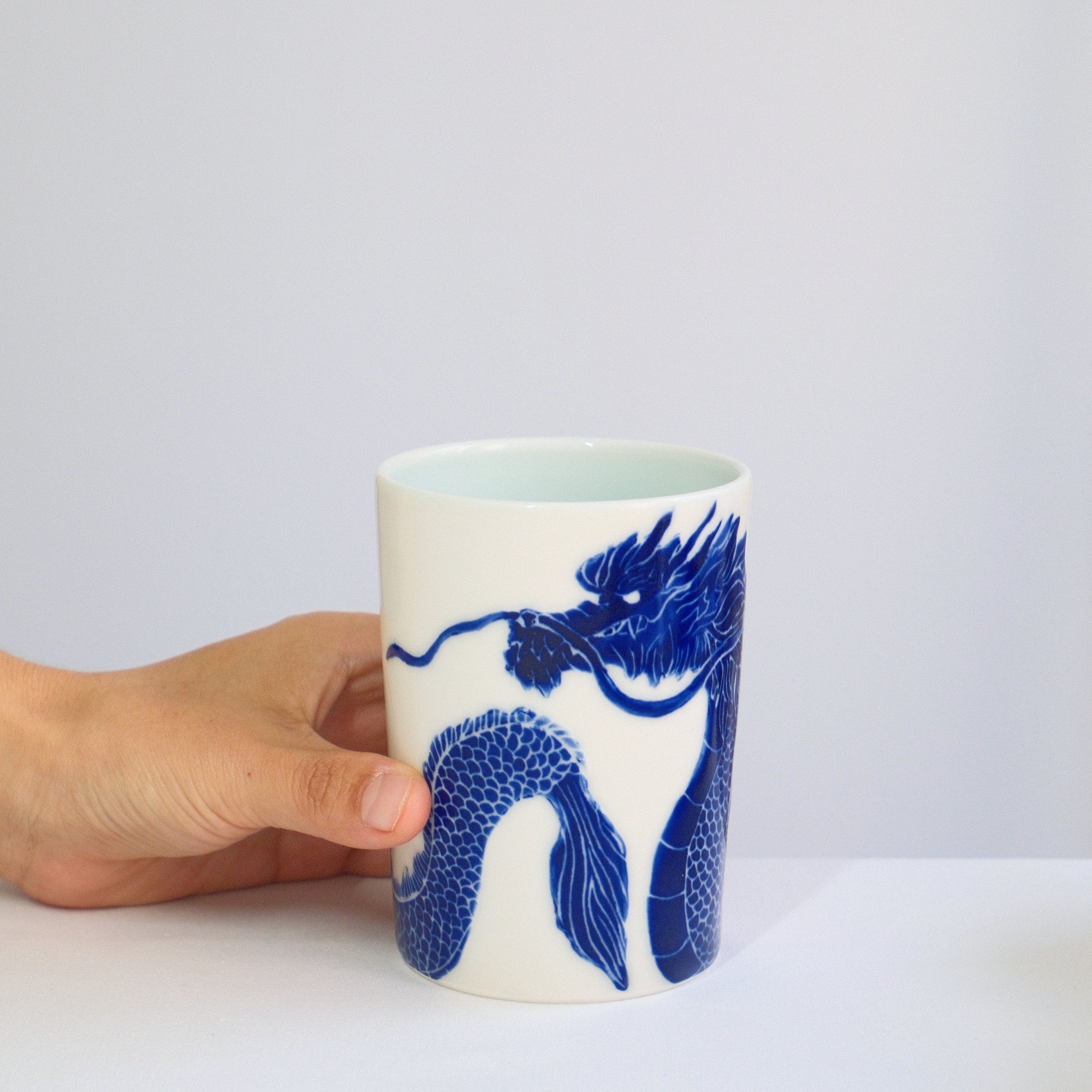 Porcelain Tumbler 013 - Blue Dragon 400ml