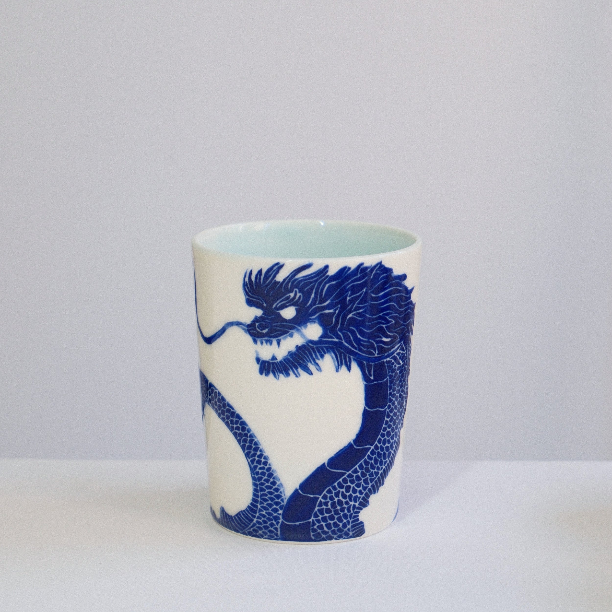 Porcelain Tumbler 012 - Roaring Blue Dragon 420ml